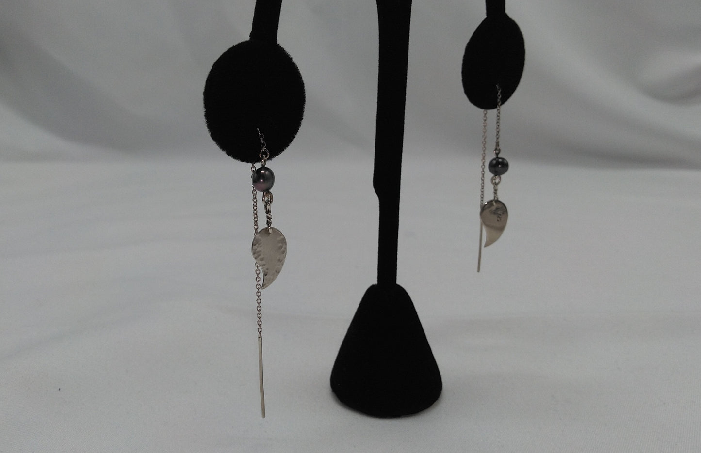 Peacock Pearl and Silver Threaders