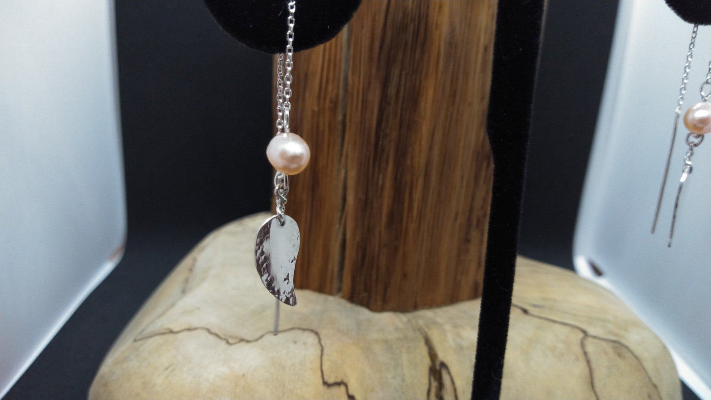 Pink Pearl and Silver Threaders
