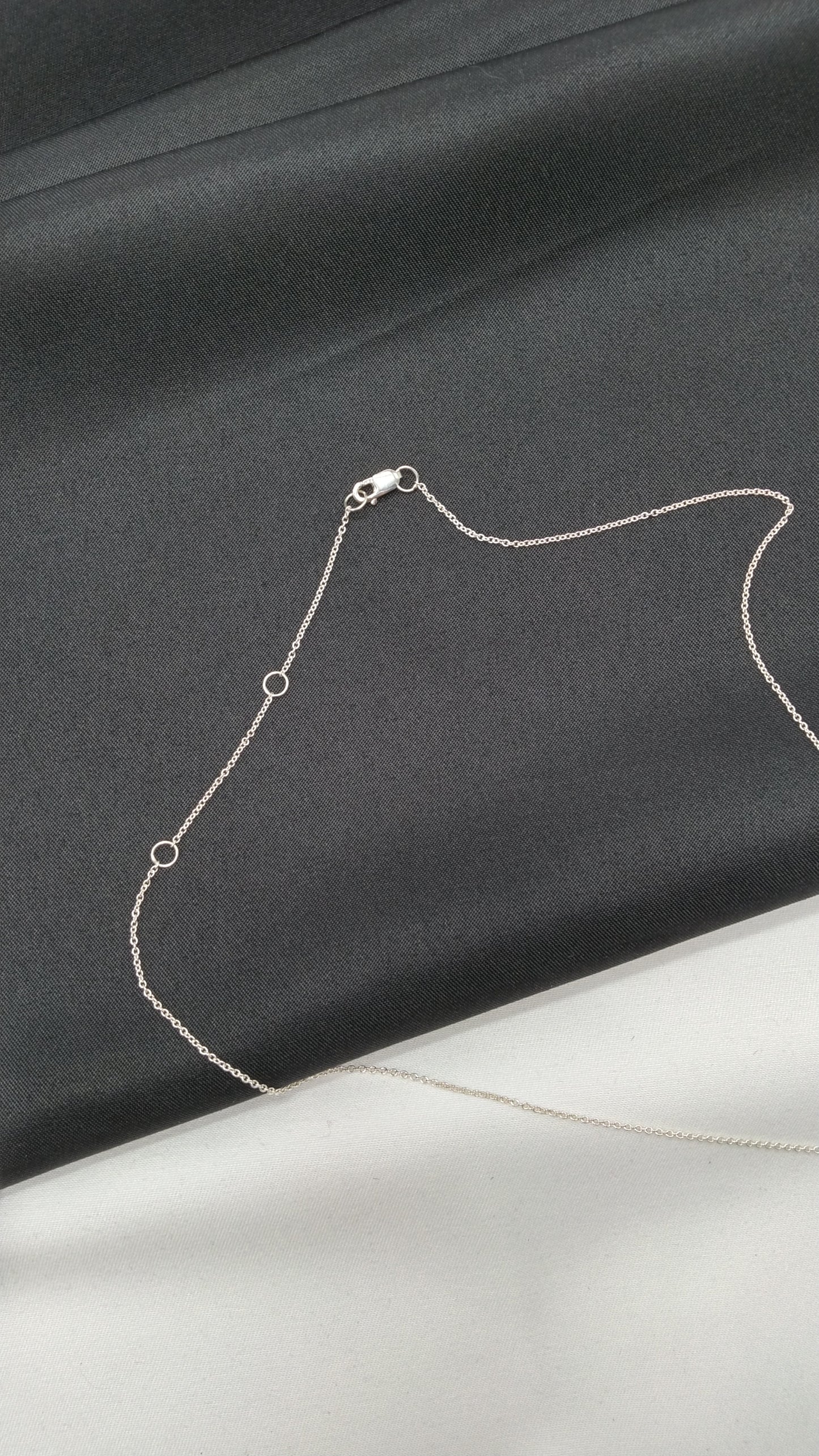 Created Oval Ruby and Silver Necklace