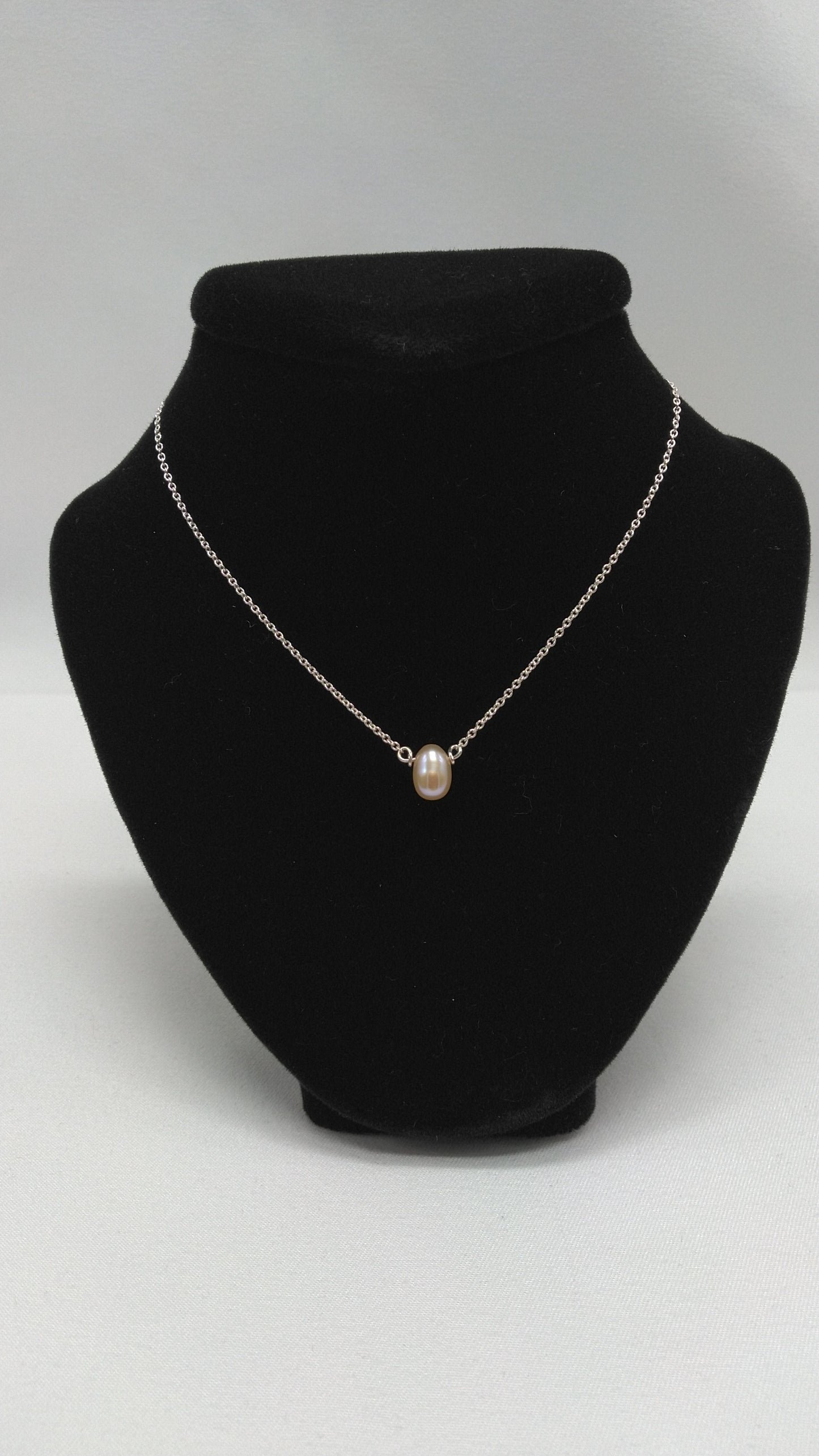 1 Pearl Silver Necklace