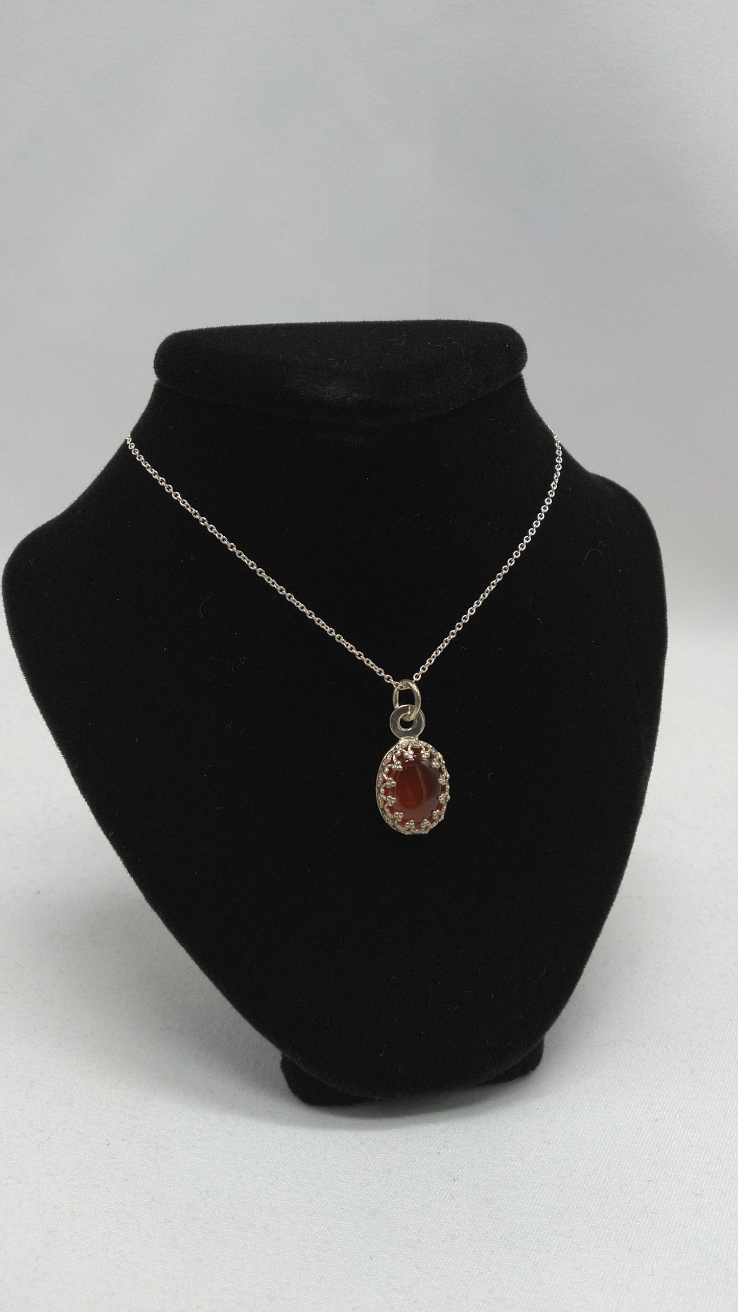 Carnelian Pendant in Silver