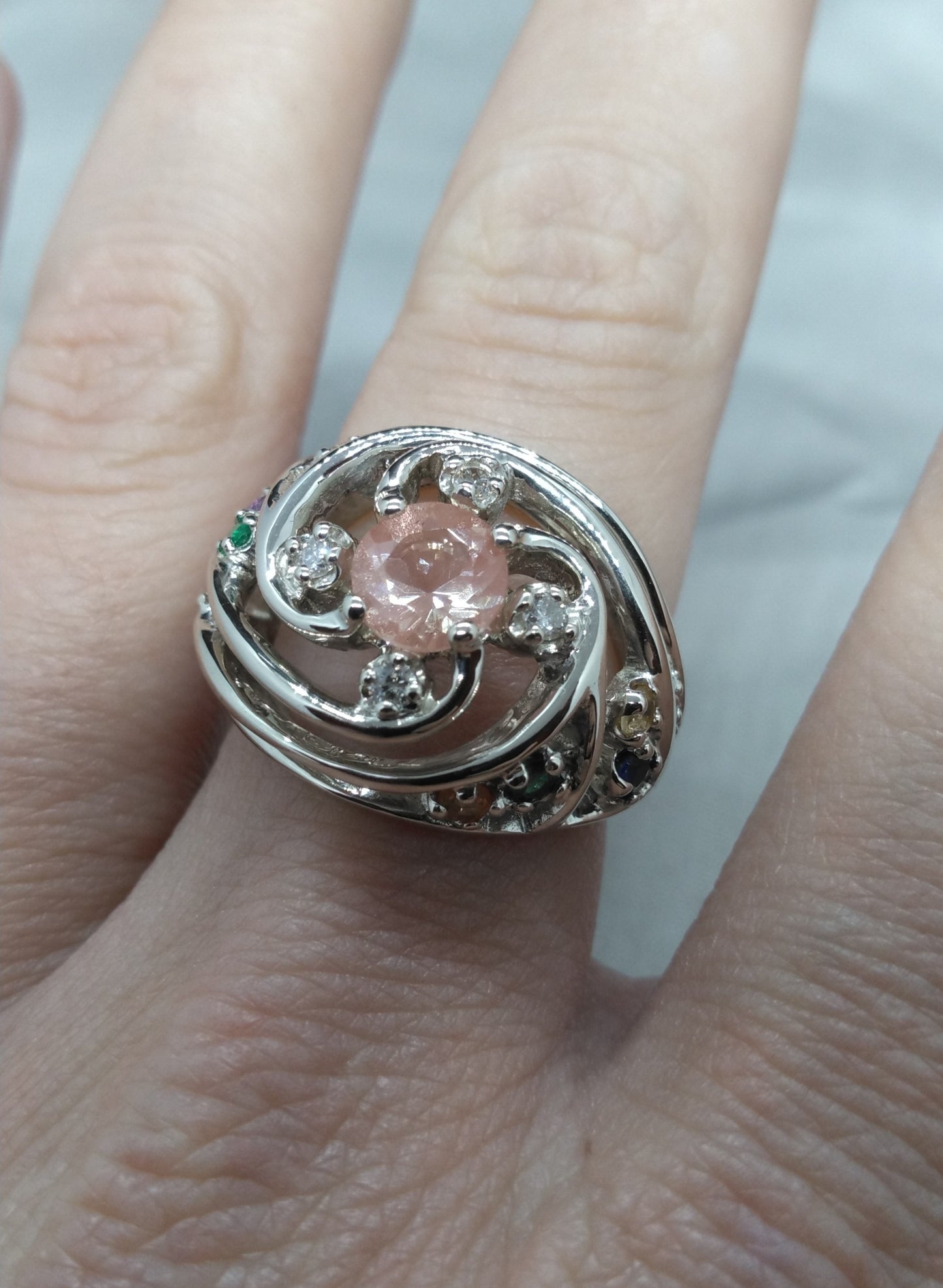 Galaxy Ring in 14K White Gold