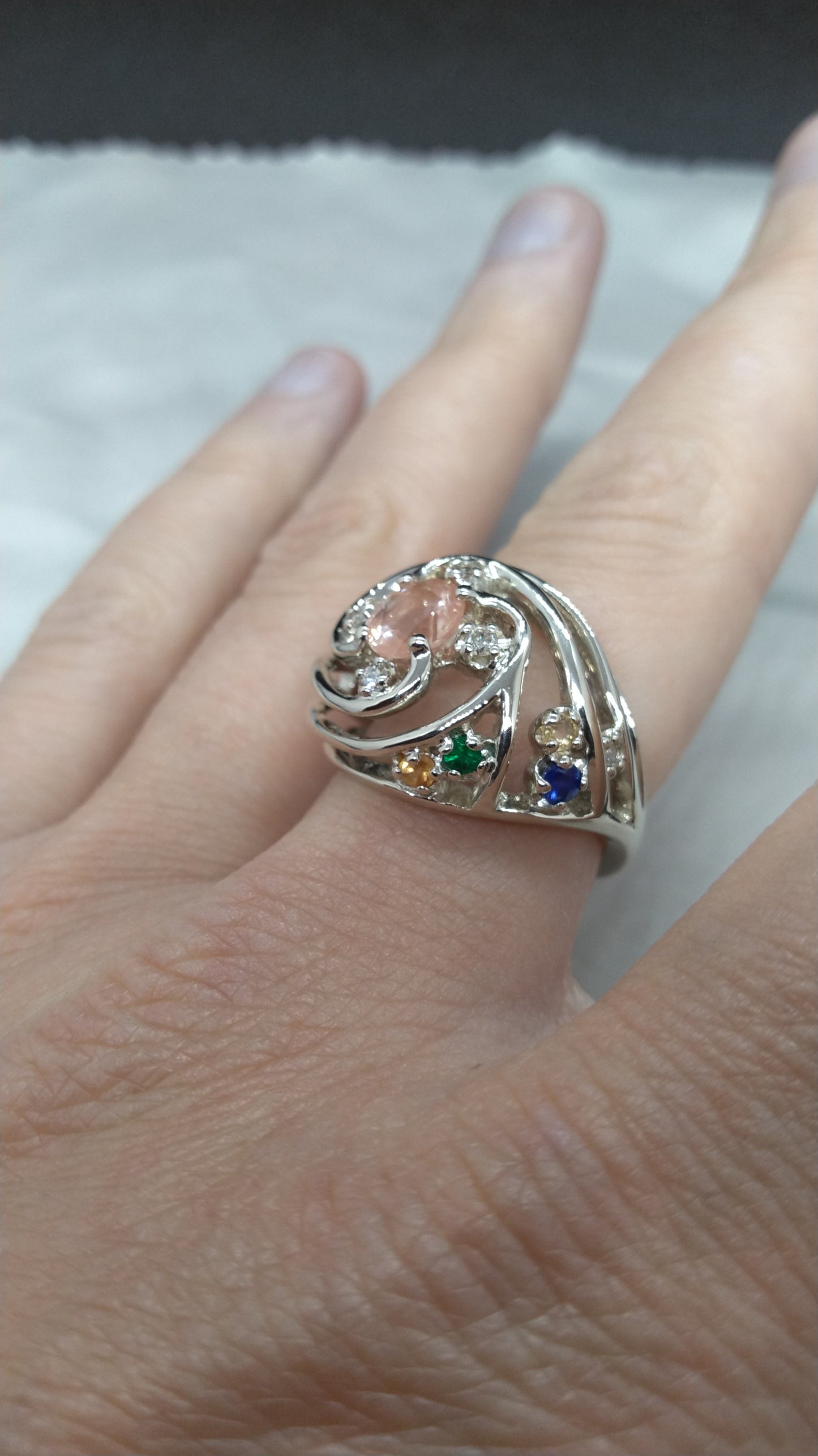 Galaxy Ring in 14K White Gold