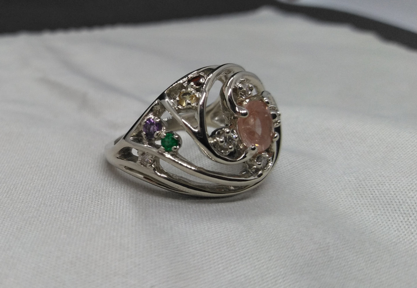 Galaxy Ring in 14K White Gold