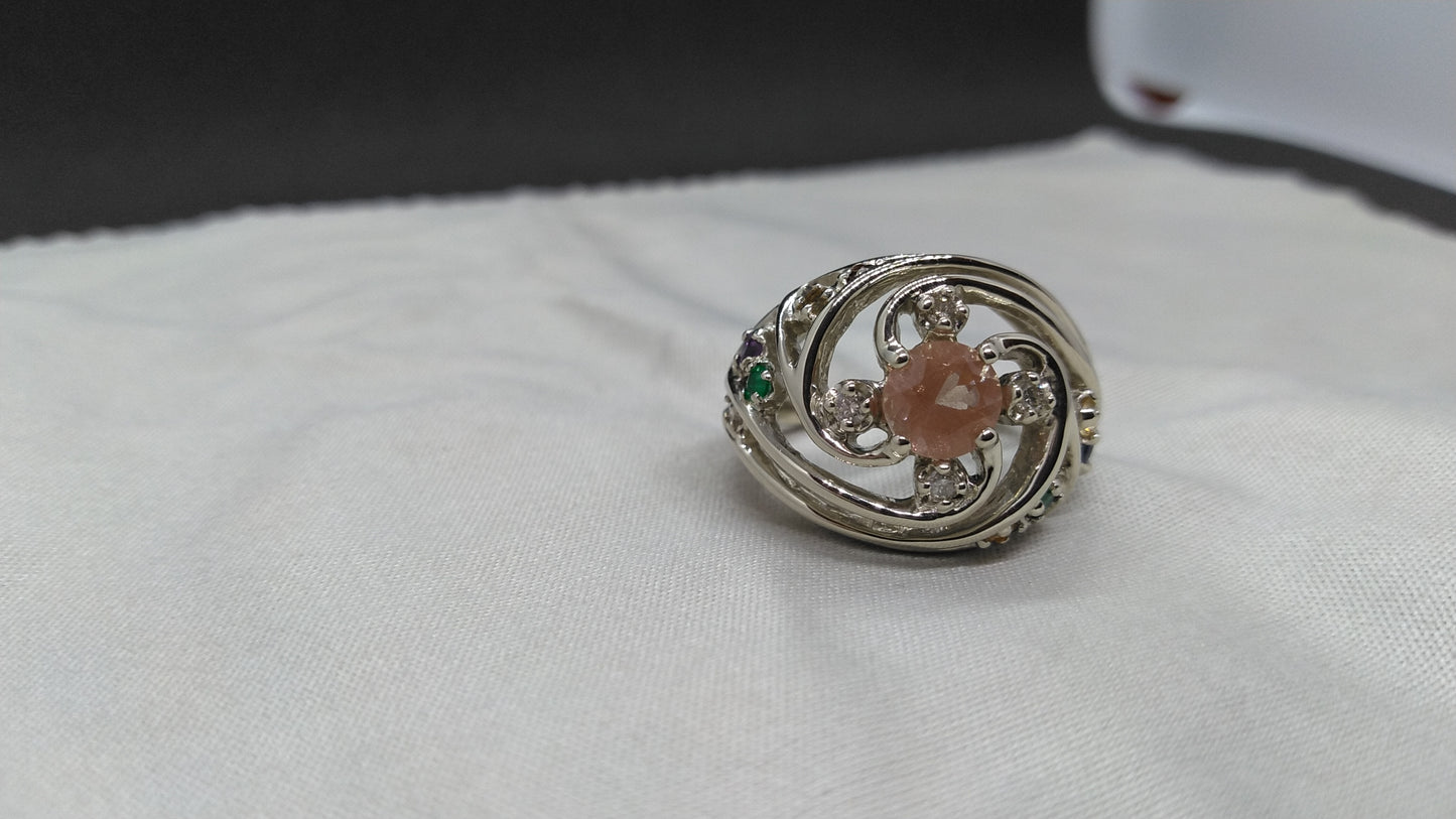 Galaxy Ring in 14K White Gold