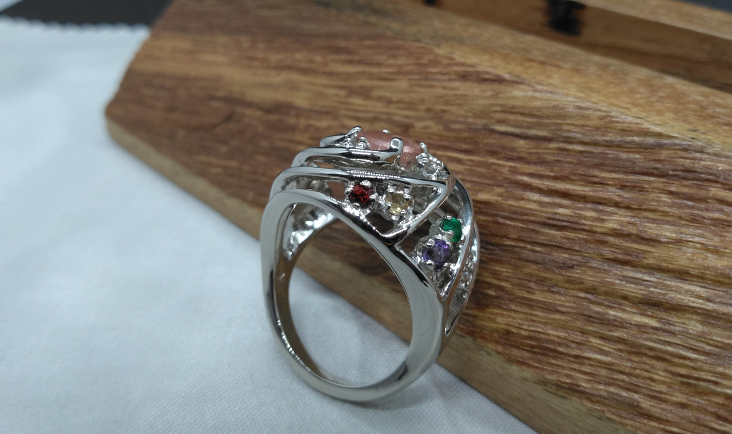 Galaxy Ring in 14K White Gold