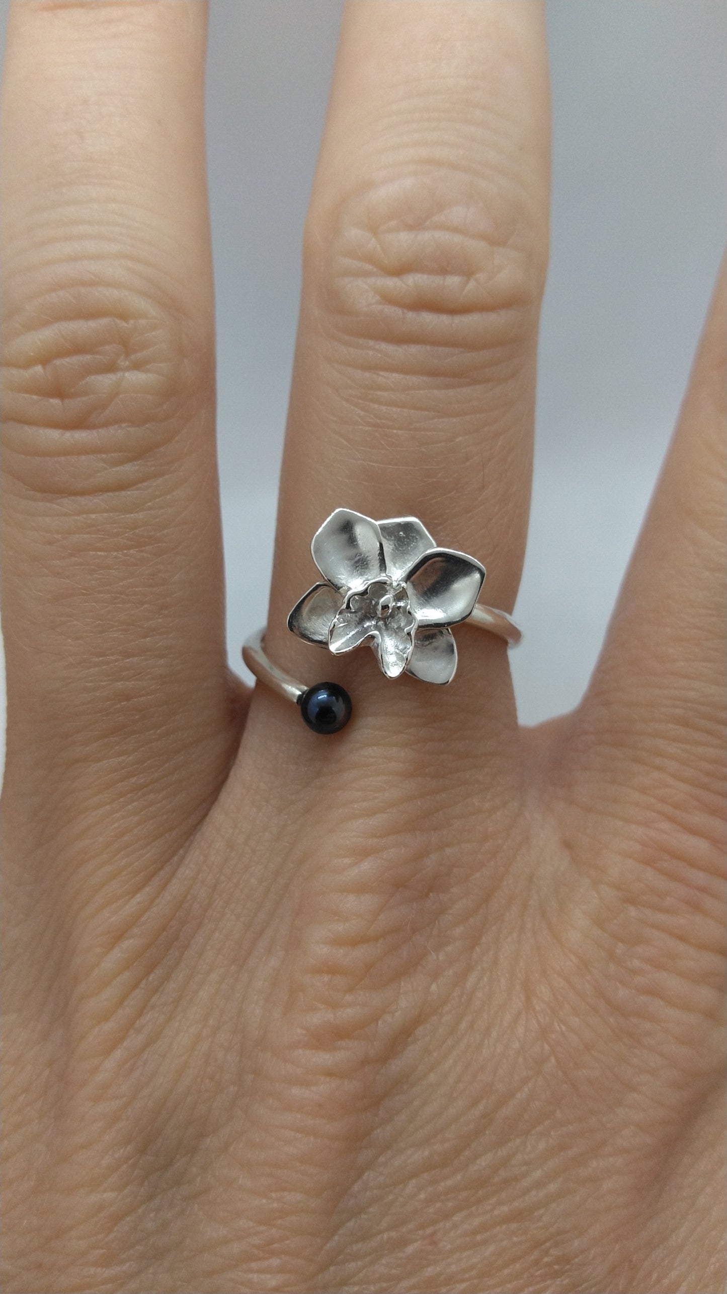Orchid Ring with Pearl