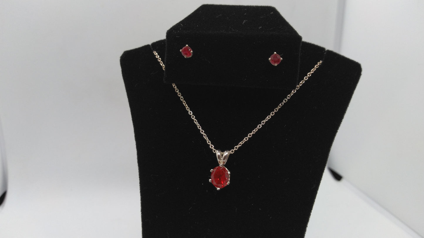 Created Ruby and Silver Set
