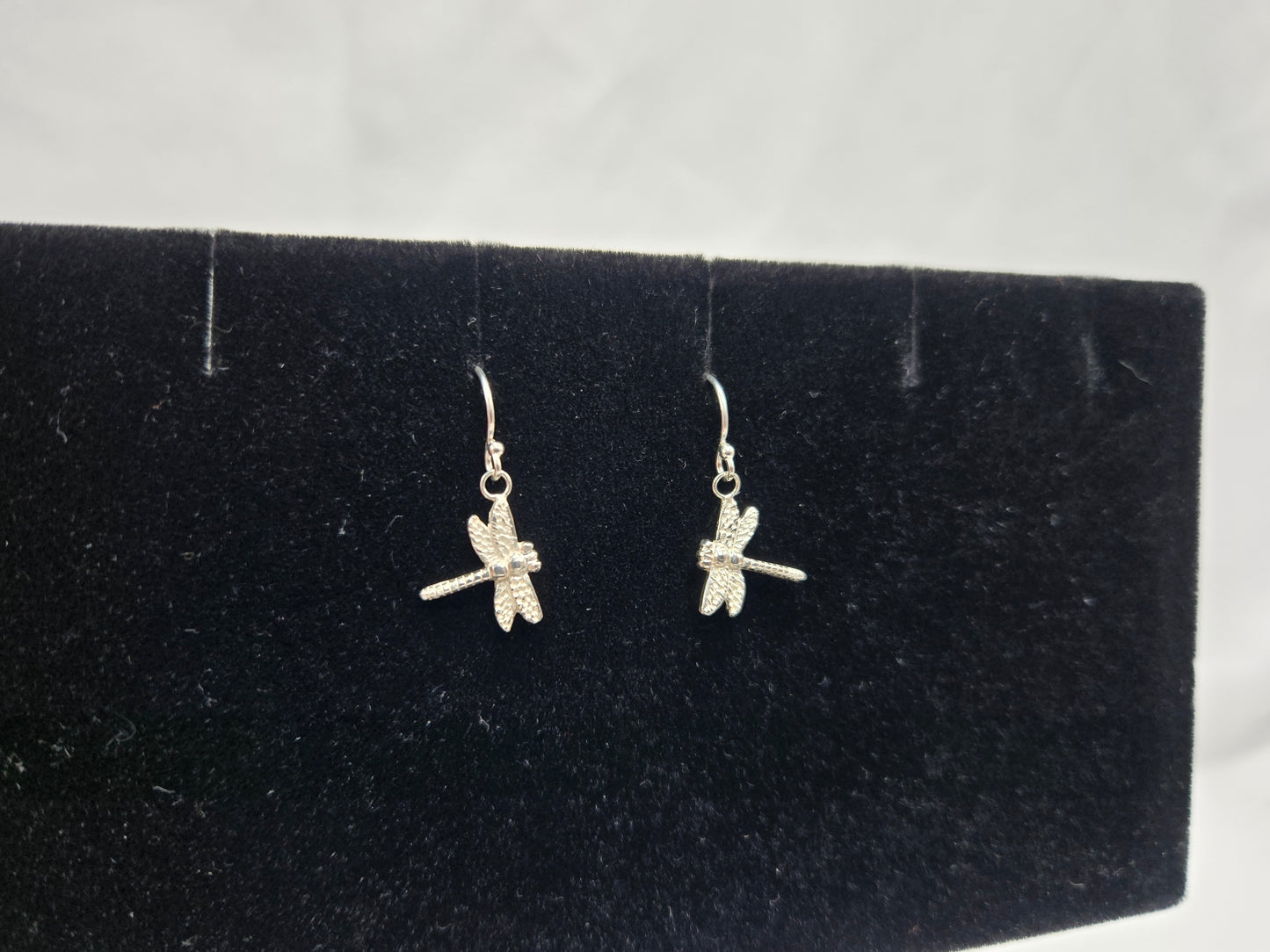 Dragonfly Dangling Earrings in Silver