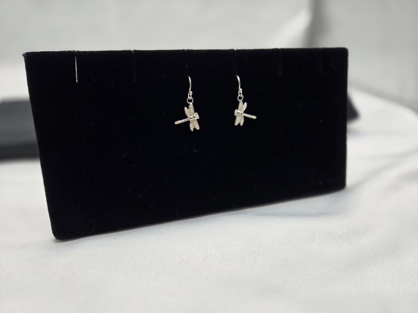 Dragonfly Dangling Earrings in Silver