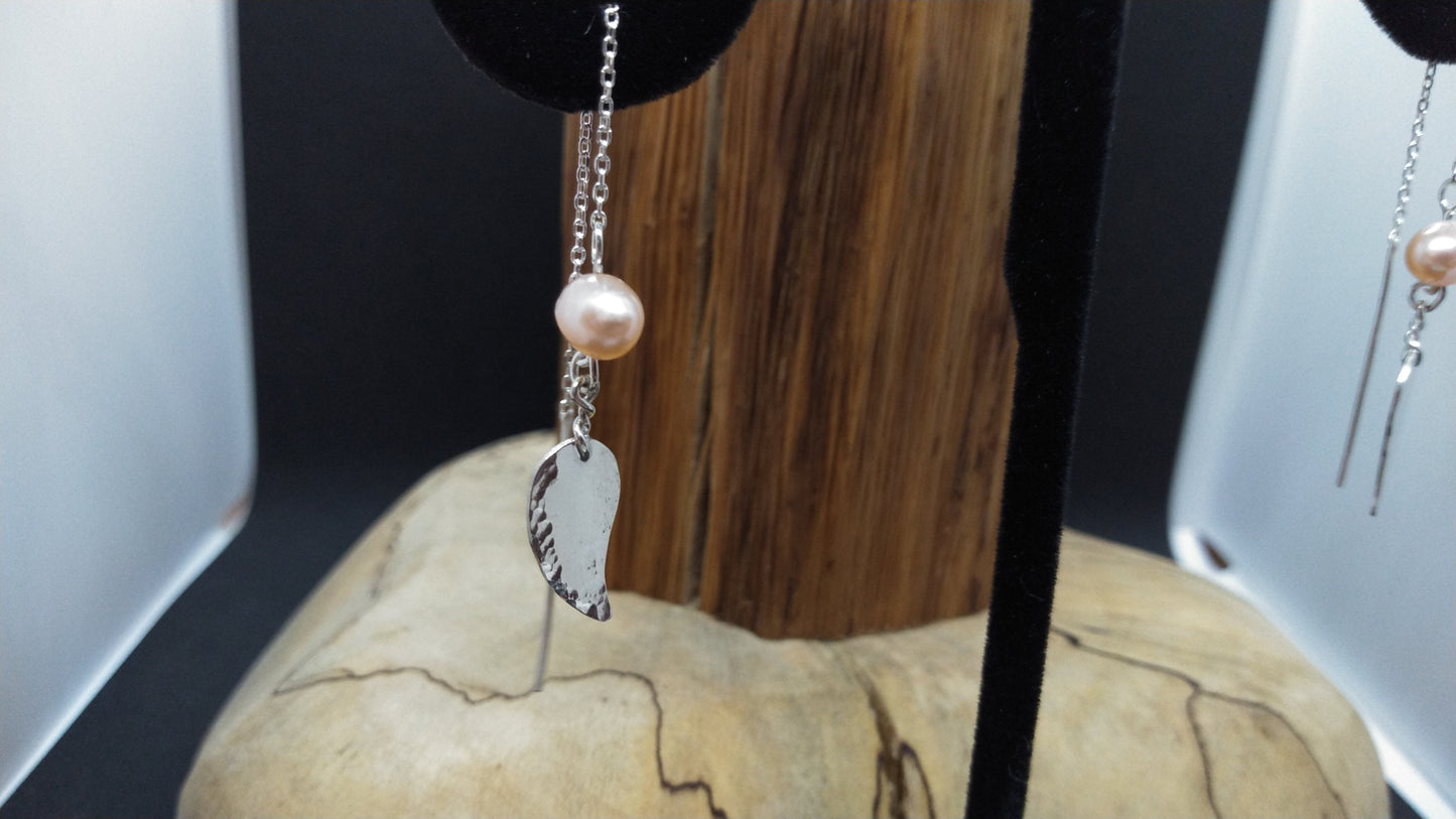 Pink Pearl and Silver Threaders