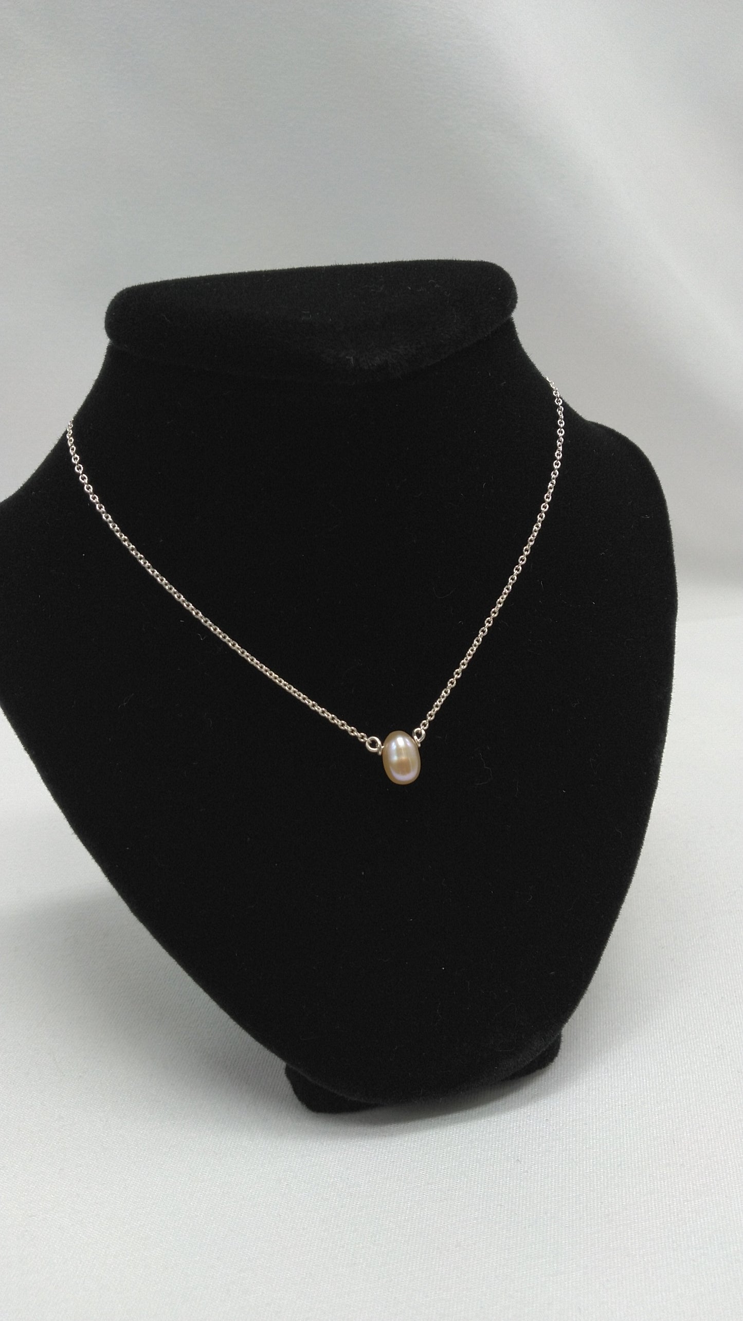 1 Pearl Silver Necklace