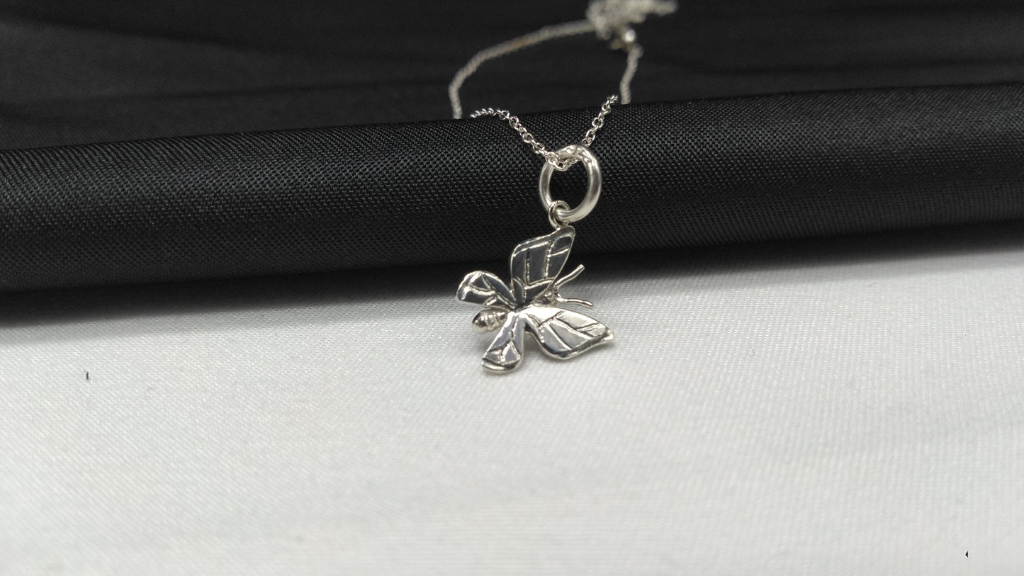 Butterfly Necklace in Silver