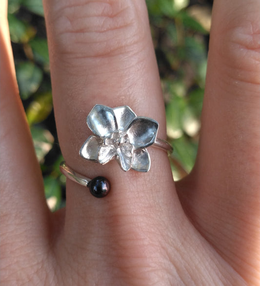 Orchid Ring with Pearl