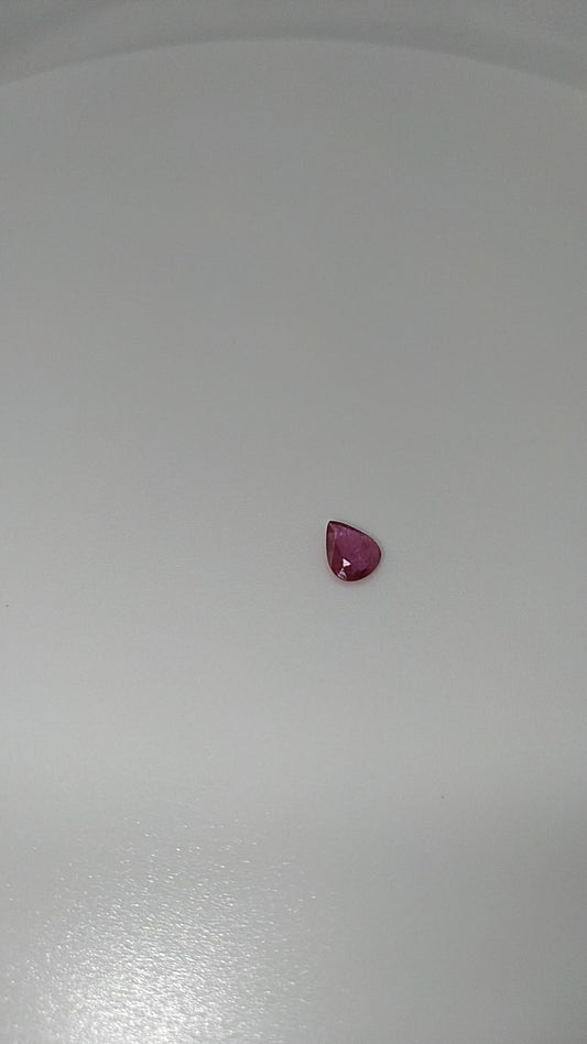 Purplish-Red Pear-Shaped Ruby